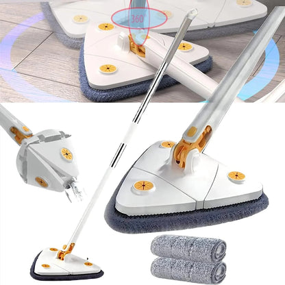 360 Rotating Adjustable Mop |  Microfiber Cleaning Pads
